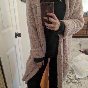 Blush fuzzy cardigan